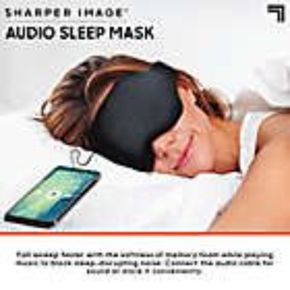 Other Sharper Image Memory Foam Sleep Mask With Speakers In Black